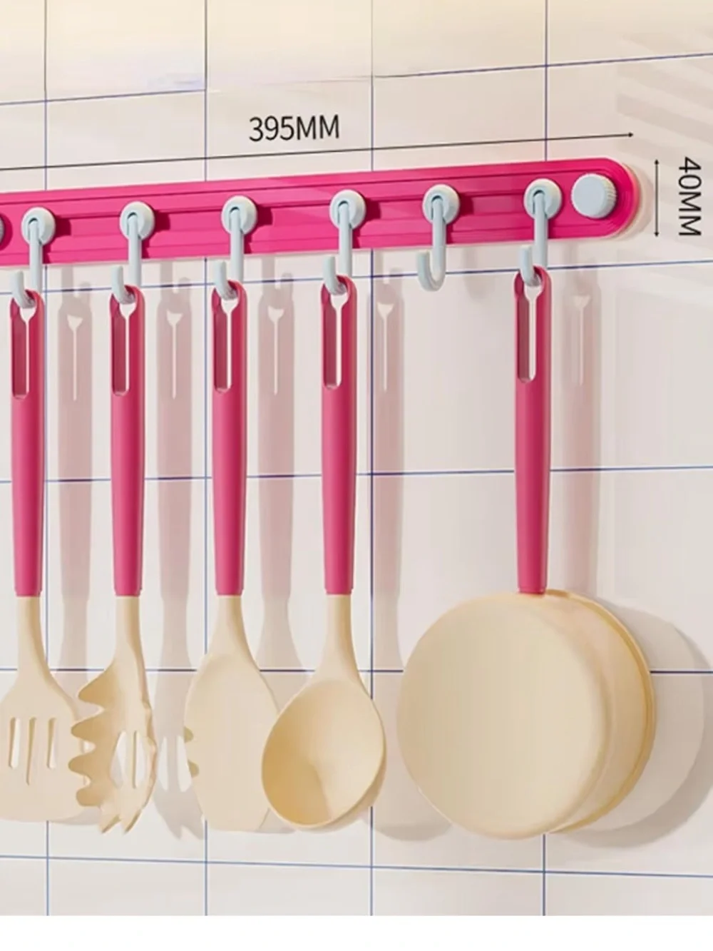 2 Pack No-Drill Rotating Vacuum Suction Cup Hook Rack